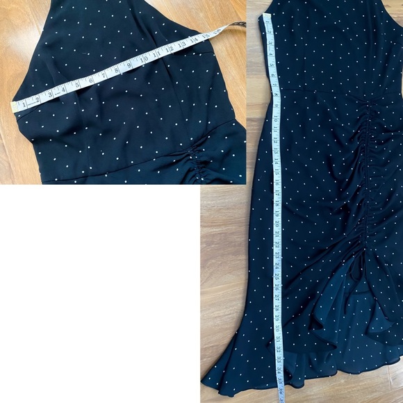 Cooper St Portia Midi Dress Polka Dots Mermaid Ruched Halter Bodycon High Low 6 - Picture 12 of 14